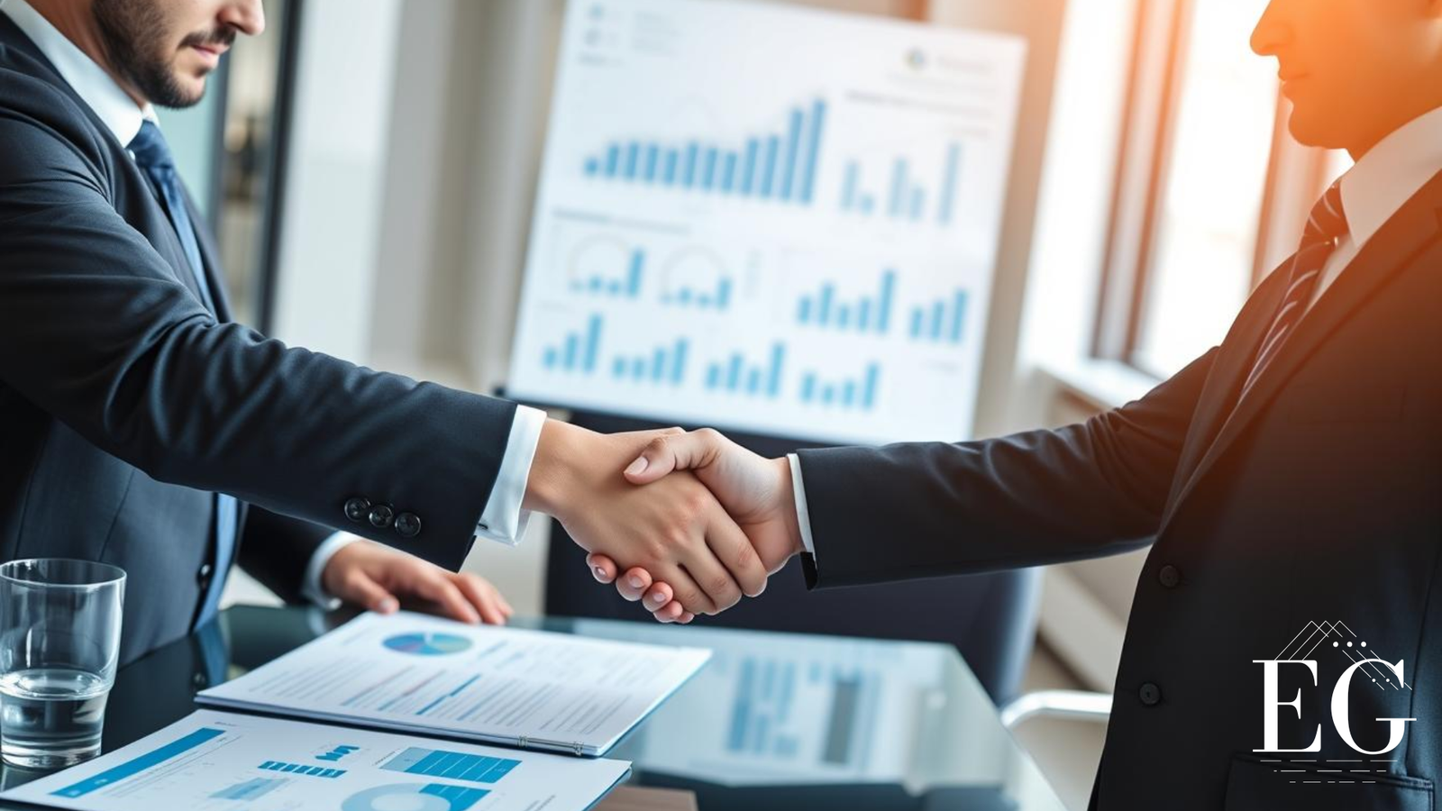 Dos personas dandose la mano